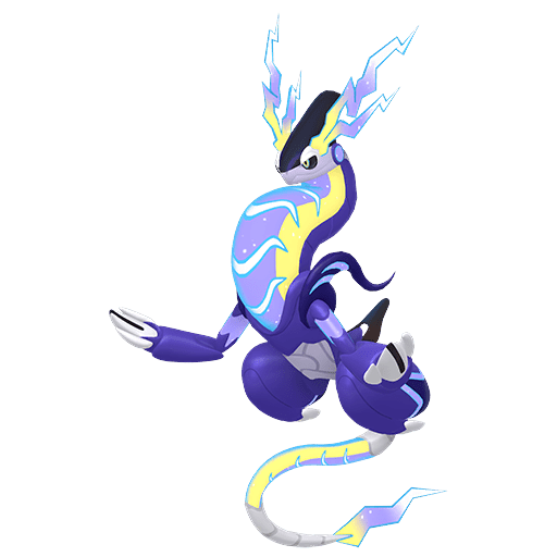 Miraidon i Pokemon Scarlet & Violet som en del af en artikel om Quaquaval 7-stjernet Tera Raid.