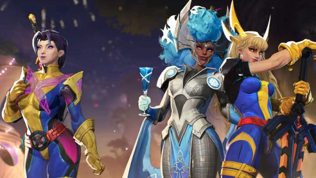 Storm, Magik, og Psylocke ved Hellfire Gala i Marvel Rivals