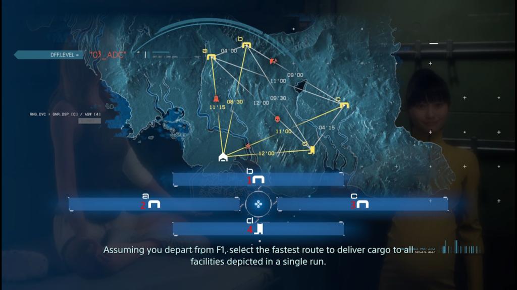 Rainys quiz om den hurtigste rute i Death Stranding 2.