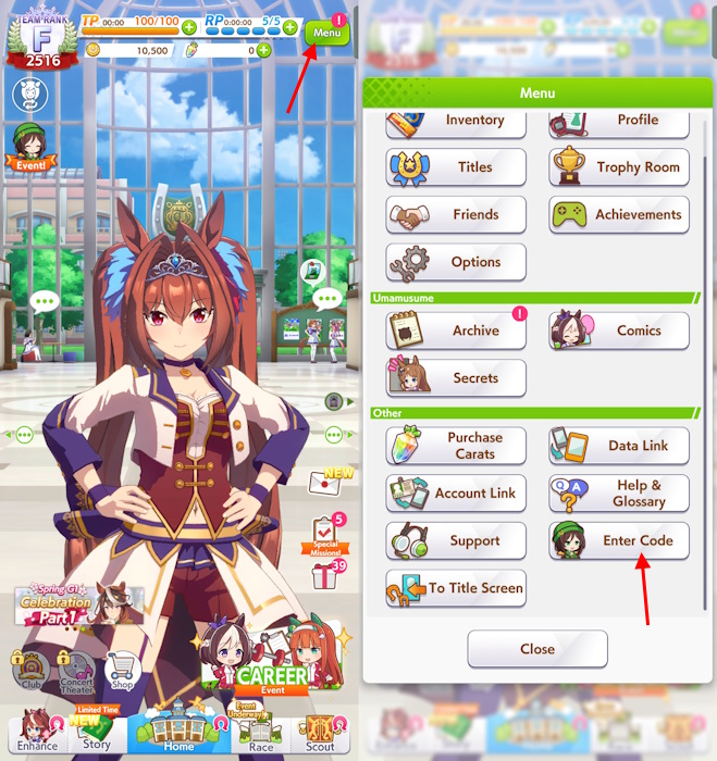 Umamusume Pretty Derby koder indløs